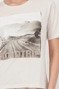 Monari - T-Shirt - Milk - 808934