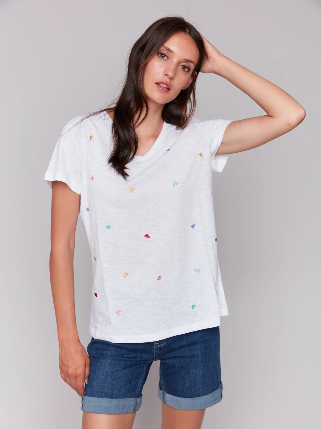 Charlie - T-Shirt - Blanc - C1231E-075B
