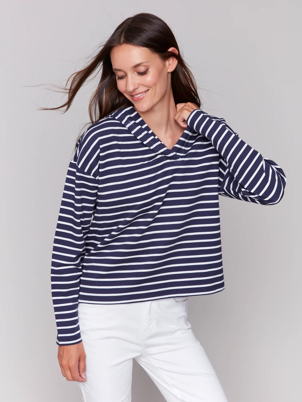 Charlie - Chandail - Navy/Blanc - C1351R-766B