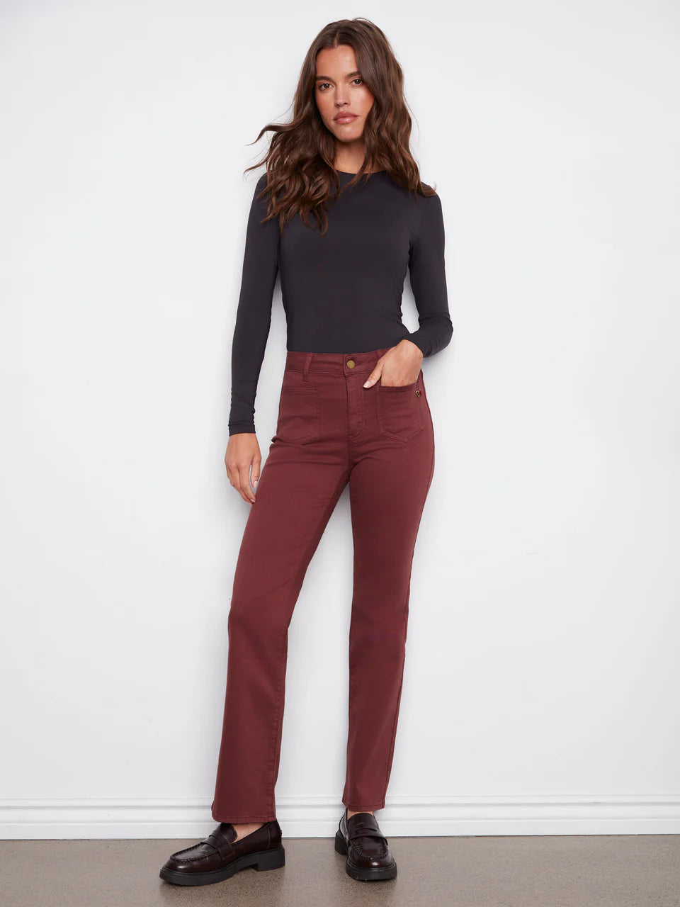Charlie B - Pantalon - Cabernet - C5687/618A