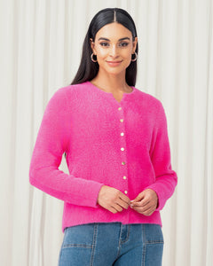 Elena Wang - Cardigan - Fushia - 35005
