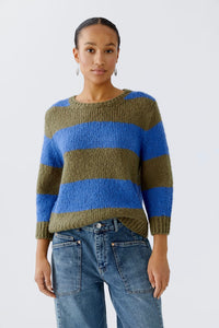 Oui - Chandail - Kaki Blue - 94307