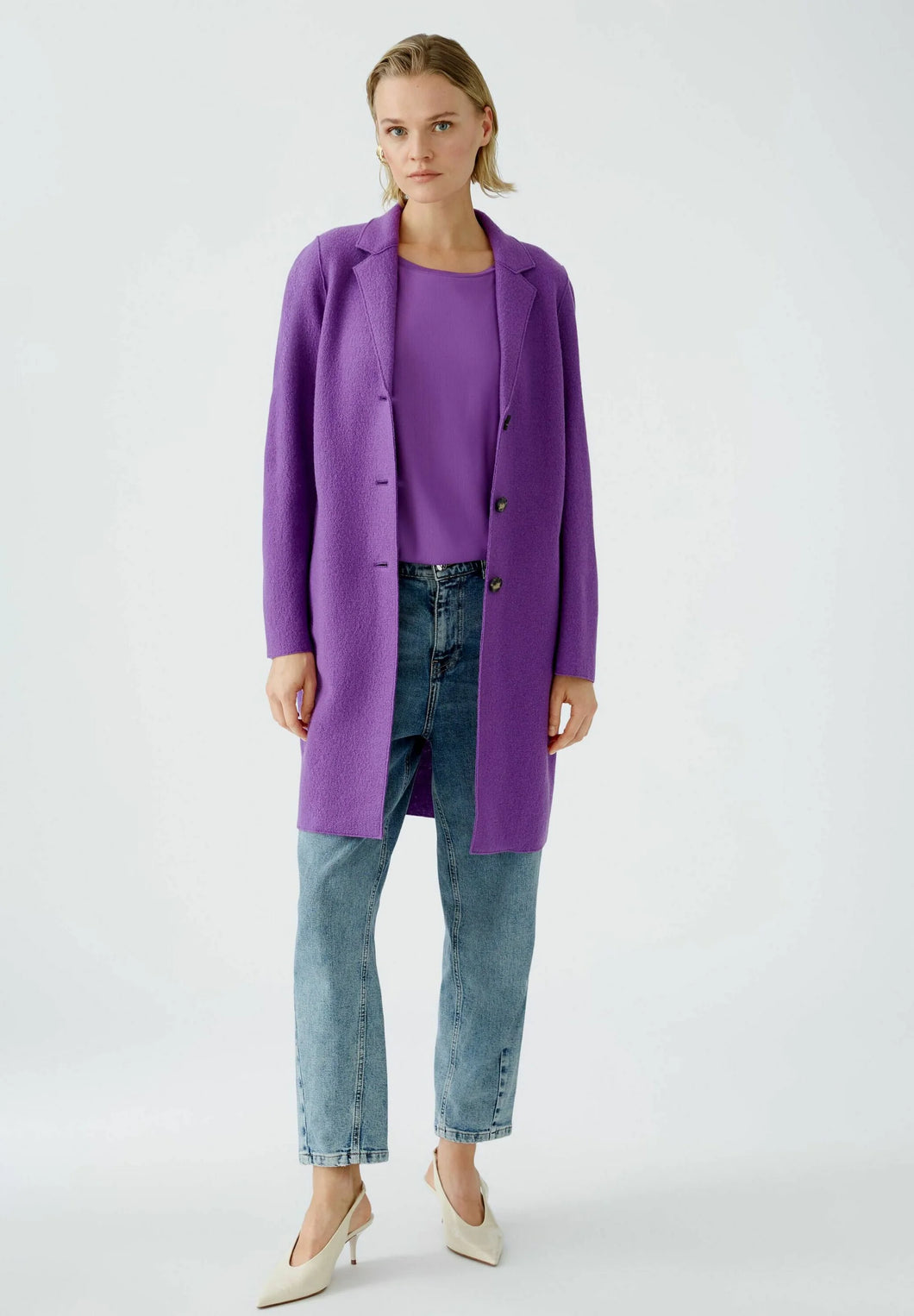 Oui - Manteau - Violet - 79918/2025H