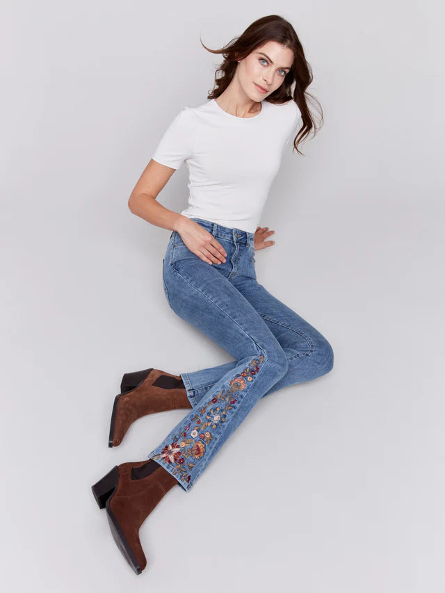 Charlie B - Pantalon - Bleu Moyen - C5574-431